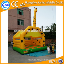 Giraffe forma inflable cama de rebote, inflable casa de la gorila, inflable rebote casa